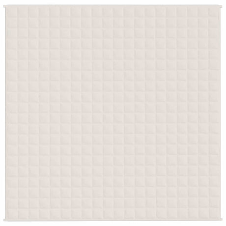 Vidaxl verzwaringsdeken 200x200 cm 13 kg stof lichtcrèmekleurig