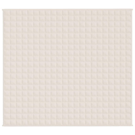 Vidaxl verzwaringsdeken 200x225 cm 9 kg stof lichtcrèmekleurig