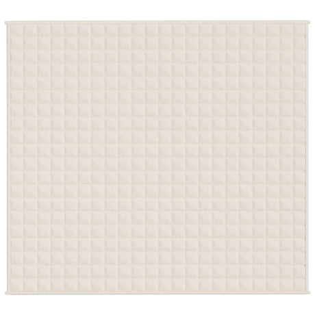 Vidaxl verzwaringsdeken 200x225 cm 13 kg stof lichtcrèmekleurig