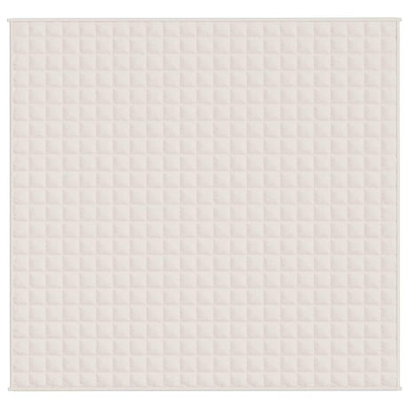 Vidaxl verzwaringsdeken 220x235 cm 15 kg stof lichtcrèmekleurig