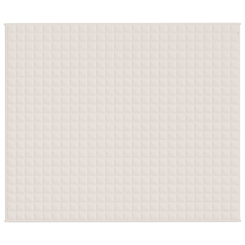 VIDAXL Coperta debole 220x260 cm 11 kg Crema leggera in tessuto