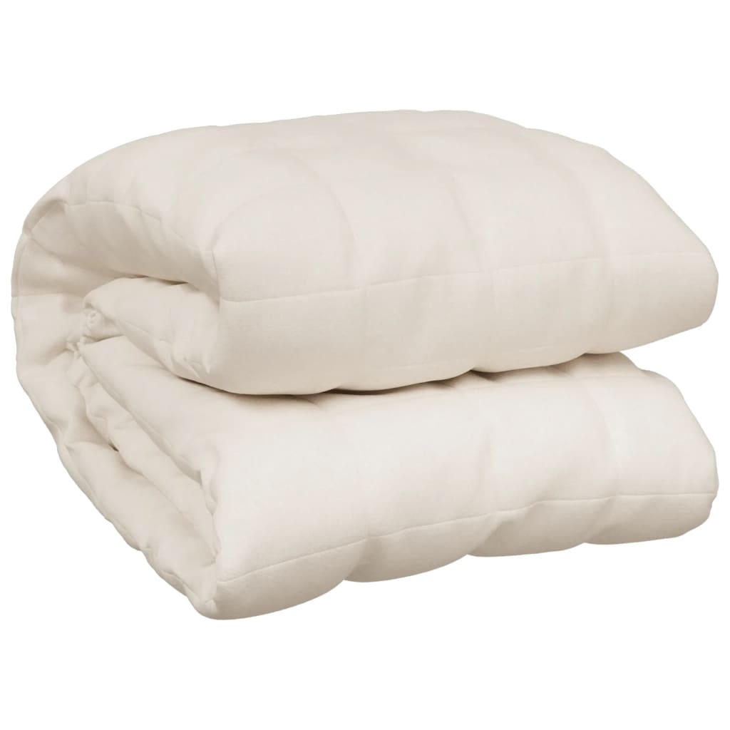 VIDAXL Coperta debole 220x260 cm 15 kg Crema leggera in tessuto