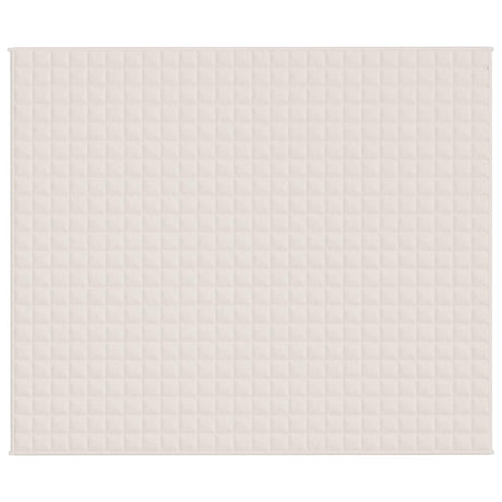 Vidaxl verzwaringsdeken 220x260 cm 15 kg stof lichtcrèmekleurig