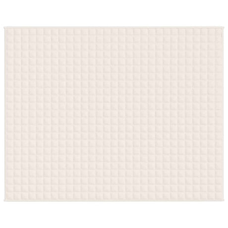 Vidaxl verzwaringsdeken 235x290 cm 11 kg stof lichtcrèmekleurig