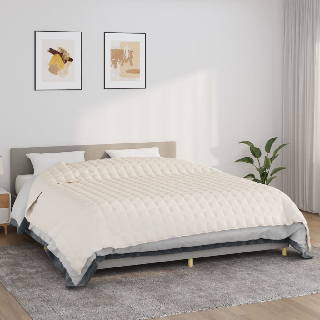 Vidaxl Svage tæppe 235x290 cm 11 kg Stof Lys creme -farvet