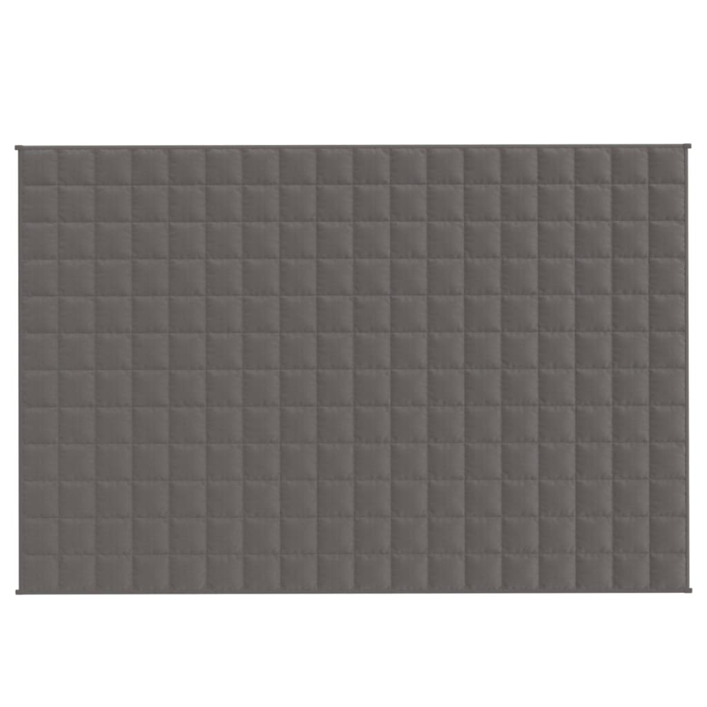 VIDAXL Coperta debole 120x180 cm 9 kg di tessuto grigio