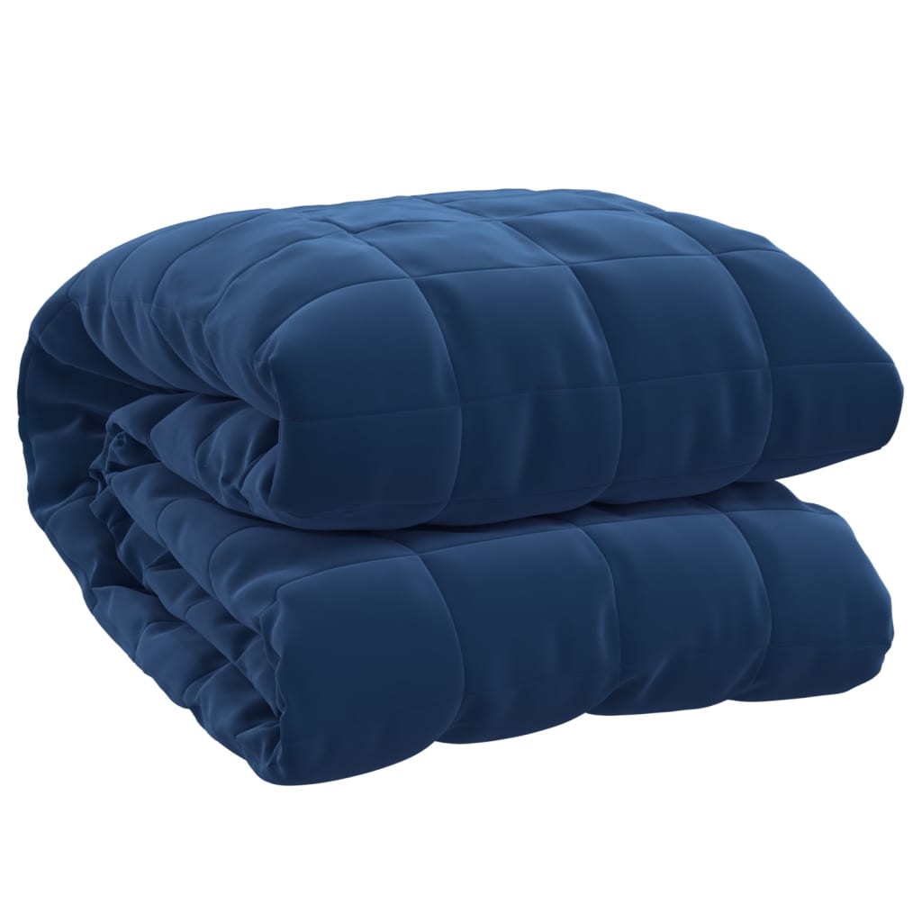 VIDAXL Coperta debole 138x200 cm 10 kg di tessuto blu