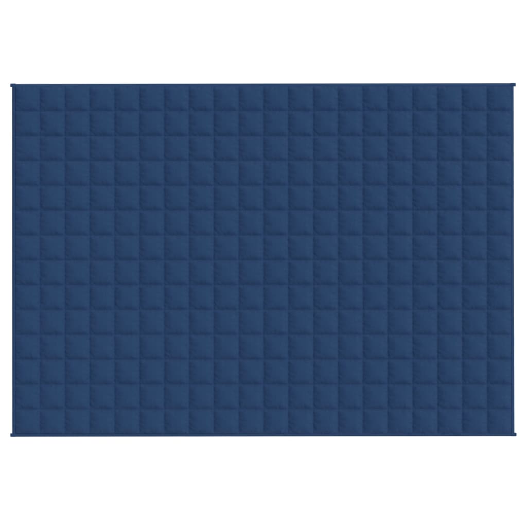 VIDAXL Coperta debole 138x200 cm 10 kg di tessuto blu