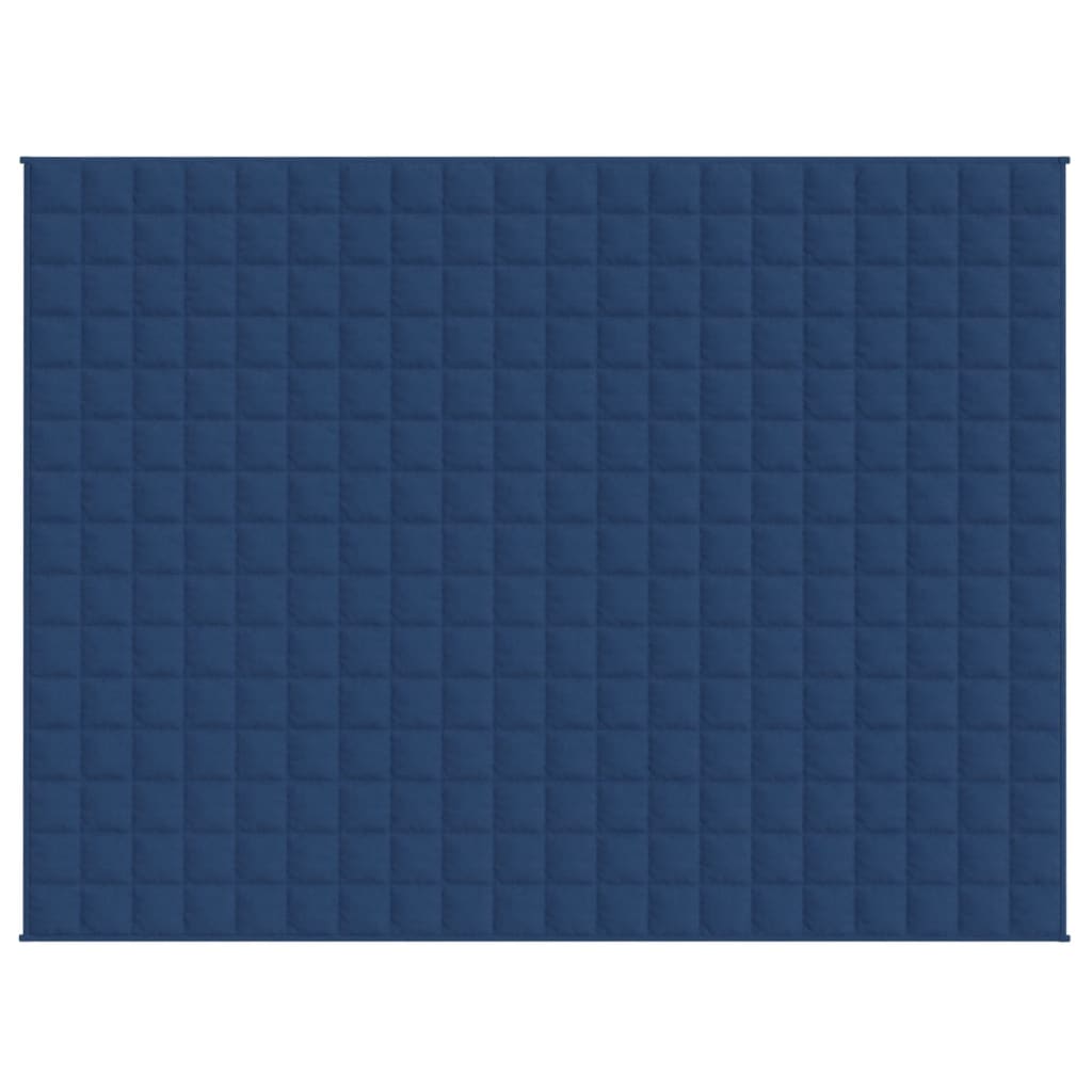 VIDAXL Coperta debole 150x200 cm 7 kg di tessuto blu