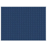 VIDAXL Coperta debole 150x200 cm 7 kg di tessuto blu