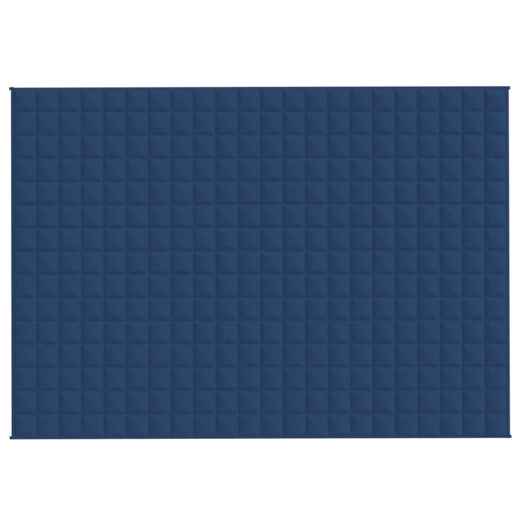 VIDAXL Coperta debole 155x220 cm 7 kg di tessuto blu