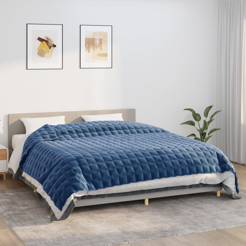 VidaXL Weakage blanket 220x260 cm 15 kg of fabric blue