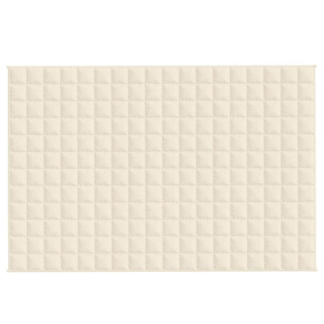 Vidaxl verzwaringsdeken 120x180 cm 5 kg stof lichtcrèmekleurig