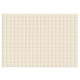 Vidaxl verzwaringsdeken 138x200 cm 6 kg stof lichtcrèmekleurig
