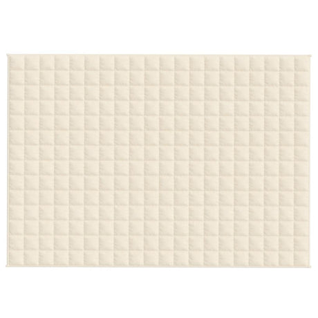 Vidaxl verzwaringsdeken 138x200 cm 6 kg stof lichtcrèmekleurig