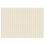 Vidaxl verzwaringsdeken 138x200 cm 10 kg stof lichtcrèmekleurig