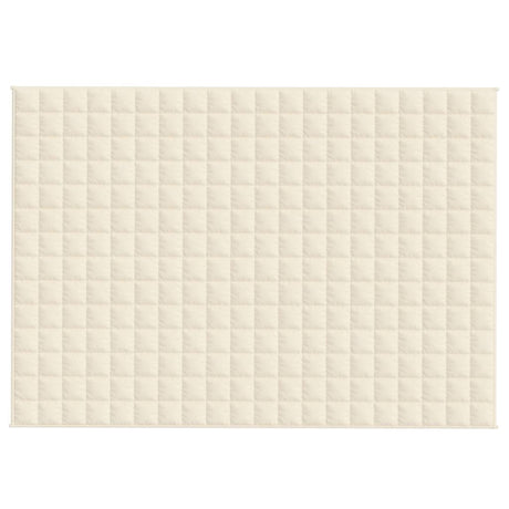 Vidaxl verzwaringsdeken 138x200 cm 10 kg stof lichtcrèmekleurig