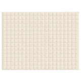 Vidaxl verzwaringsdeken 150x200 cm 7 kg stof lichtcrèmekleurig