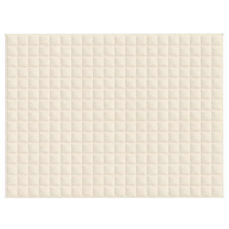 Vidaxl verzwaringsdeken 150x200 cm 7 kg stof lichtcrèmekleurig