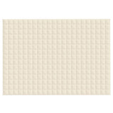 Vidaxl verzwaringsdeken 155x220 cm 7 kg stof lichtcrèmekleurig