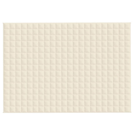 Vidaxl verzwaringsdeken 155x220 cm 7 kg stof lichtcrèmekleurig