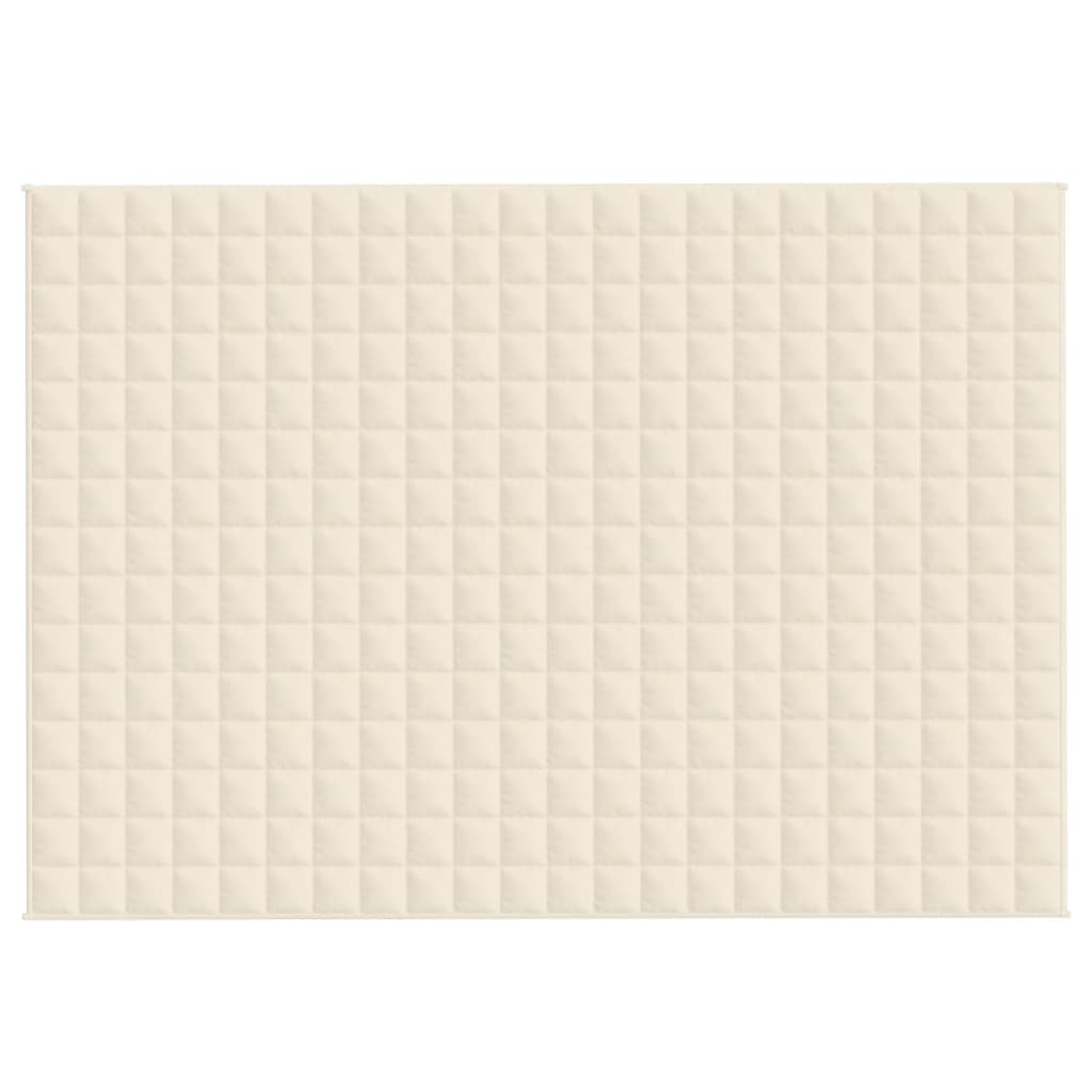 Vidaxl schwache Decke 155x220 cm 7 kg Stoff Light Cream -Colored