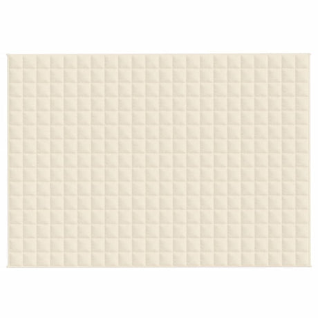 Vidaxl verzwaringsdeken 155x220 cm 11 kg stof lichtcrèmekleurig
