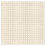 Vidaxl verzwaringsdeken 200x200 cm 9 kg stof lichtcrèmekleurig