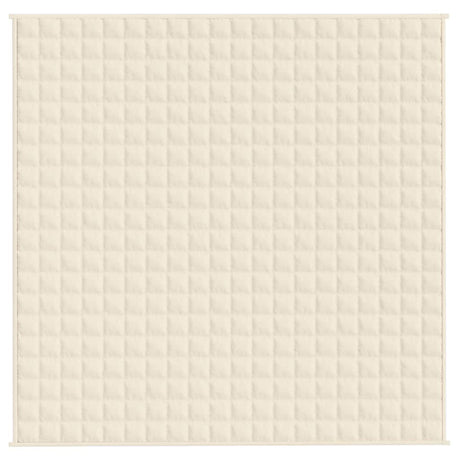 Vidaxl verzwaringsdeken 200x200 cm 9 kg stof lichtcrèmekleurig