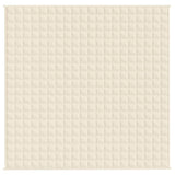 Vidaxl verzwaringsdeken 200x200 cm 13 kg stof lichtcrèmekleurig