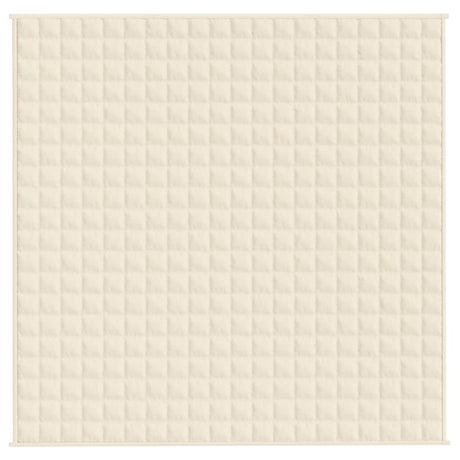 Vidaxl verzwaringsdeken 200x200 cm 13 kg stof lichtcrèmekleurig