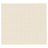 Vidaxl verzwaringsdeken 200x225 cm 9 kg stof lichtcrèmekleurig