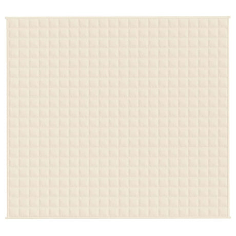 Vidaxl verzwaringsdeken 200x225 cm 9 kg stof lichtcrèmekleurig