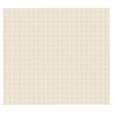 Vidaxl verzwaringsdeken 200x225 cm 13 kg stof lichtcrèmekleurig