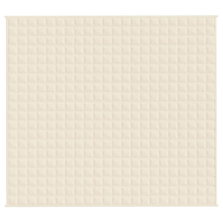 Vidaxl verzwaringsdeken 200x225 cm 13 kg stof lichtcrèmekleurig