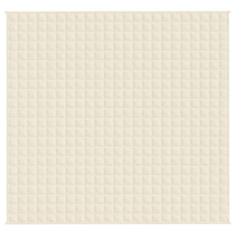 Vidaxl verzwaringsdeken 220x235 cm 15 kg stof lichtcrèmekleurig