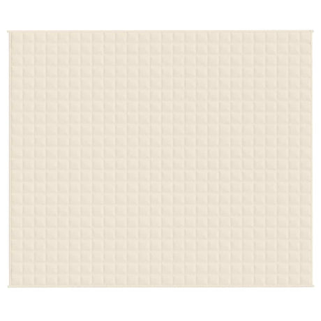 Vidaxl verzwaringsdeken 220x260 cm 11 kg stof lichtcrèmekleurig