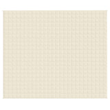 Vidaxl verzwaringsdeken 220x260 cm 15 kg stof lichtcrèmekleurig