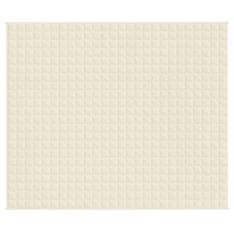 Vidaxl verzwaringsdeken 220x260 cm 15 kg stof lichtcrèmekleurig