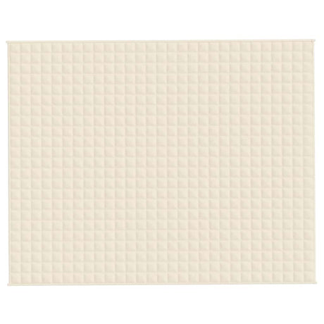 Vidaxl verzwaringsdeken 235x290 cm 15 kg stof lichtcrèmekleurig
