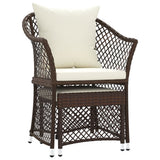 Vidaxl 2-delige loungeset met kussens poly rattan bruin