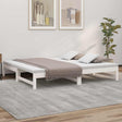 Vidaxl slaapbank uitschuifbaar massief grenenhout wit 75x190 cm