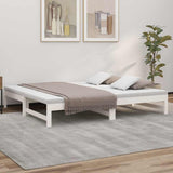Vidaxl slaapbank uitschuifbaar massief grenenhout wit 75x190 cm