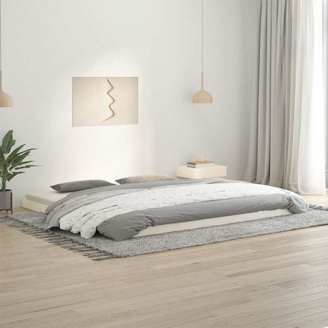 Vidaxl bedframe massief grenenhout wit 200x200 cm