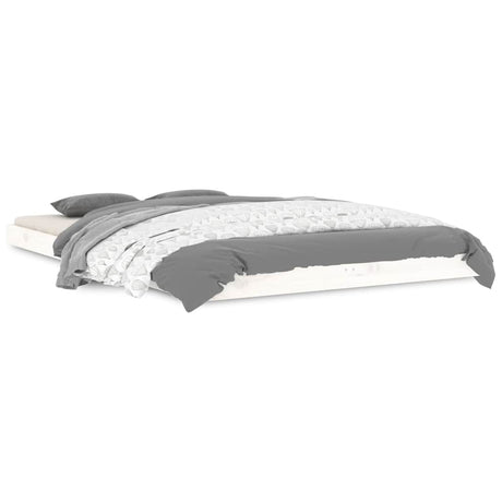 Vidaxl bedframe massief grenenhout wit 120x190 cm