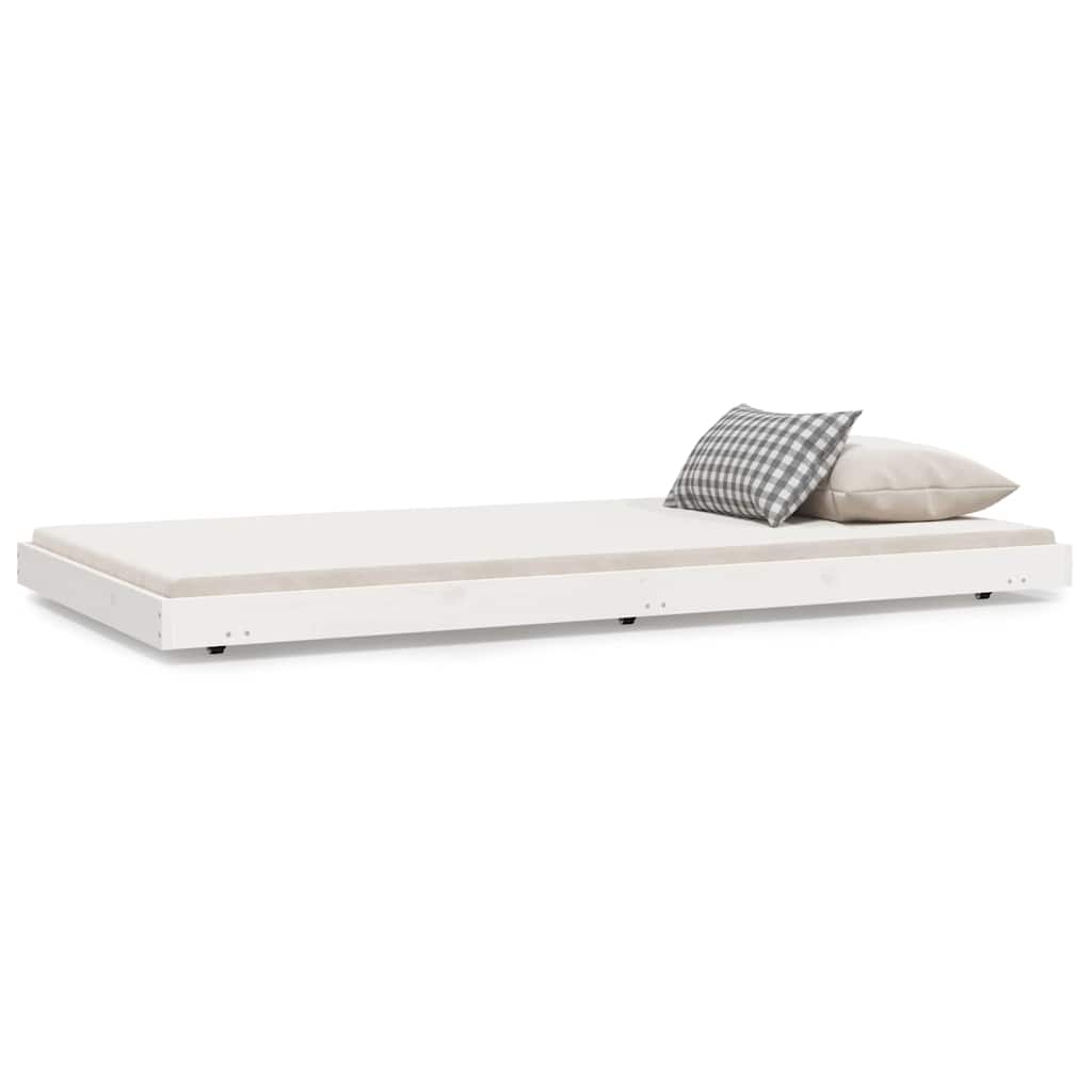 Vidaxl bedframe zonder matras massief grenenhout wit 80x200 cm