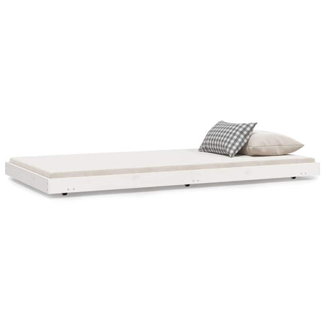Vidaxl bedframe zonder matras massief grenenhout wit 80x200 cm
