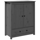 Vidaxl hoge kast 83x41,5x100 cm massief grenenhout grijs