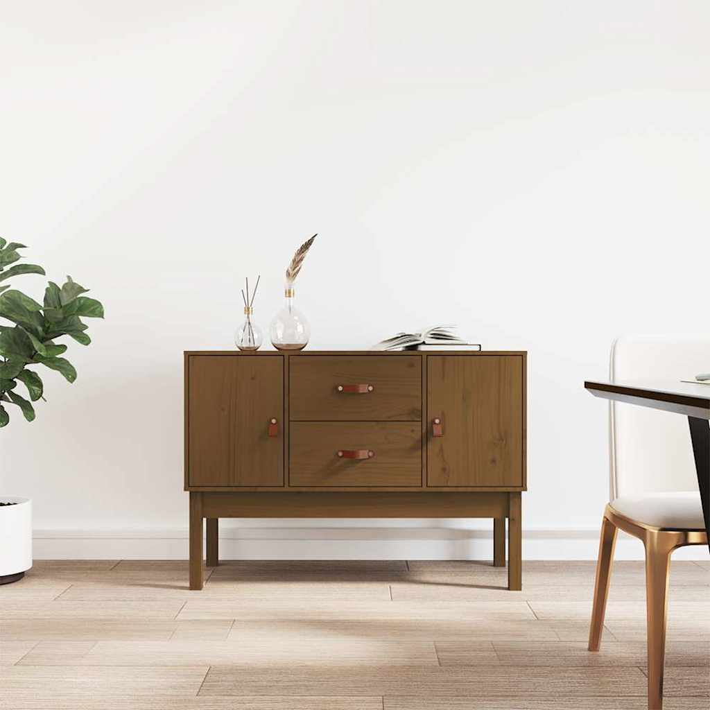 Vidaxl dressoir 110x40x78 cm massief grenenhout honingbruin