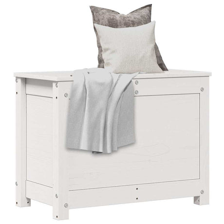 Vidaxl opbergbox wit 60x32x45,5 cm massief grenenhout